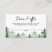 水彩木地ベビーシャワーおむつラッフル エンクロージャーカード (正面)