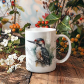 水彩木地ペッカー コーヒーマグカップ