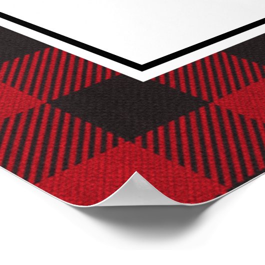 水彩木地動物赤ちゃんシャワープレイド ポスター (角)