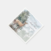 水彩木地森林局Doe赤ちゃんシャワー スタンダードカクテルナプキン (角)