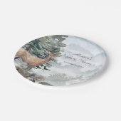 水彩木地森林局Doe赤ちゃんシャワー ペーパープレート (アングル)