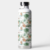 水彩木地赤ん坊の動物模様 ウォーターボトル (右面)