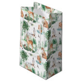 水彩木地赤ん坊の動物模様 スモールペーパーバッグ (裏面アングル)