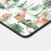 水彩木地赤ん坊の動物模様 デスクマット (コーナー)