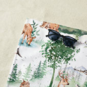 水彩木地赤ん坊の動物模様 ビーチタオル (インサイチュ)