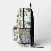 水彩木地赤ん坊の動物模様 プリントバックパック (右)