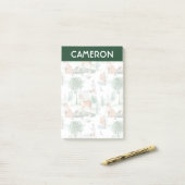 水彩木地赤ん坊の動物模様 ポストイット (デスク上)