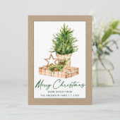 水彩木書道インクミニマリストクラフト シーズンカード (スタンド正面)