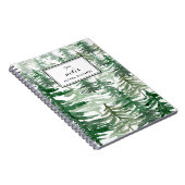 水彩木模様パーソナライズされた手帳I ノートブック (右側)