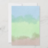 水彩木版動物赤ちゃんシャワー 招待状 (裏面)