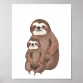 水彩木版画家動物の部屋デコール ポスター (正面)