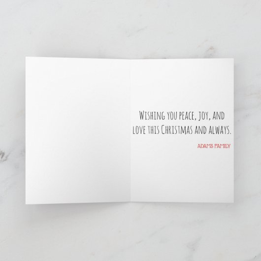 水彩木目出しクリスマスカード シーズンカード (内部)