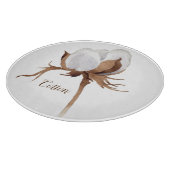 水彩木綿花 カッティングボード (角)