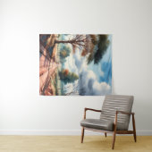 水彩未舗装の道路の風景 タペストリー (インサイチュ(横))