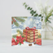 水彩本の愛好者向けのクリスマスカード カード (スタンド正面)