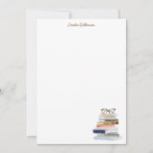 水彩本好きのオリジナル便箋 ノートカード (正面)