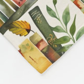 水彩本棚パターン フリースブランケット (角)