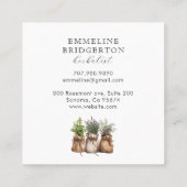 水彩本草薬植物学 スクエア名刺 (裏面)