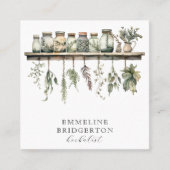 水彩本草薬植物学 スクエア名刺 (正面)