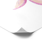 水彩東ブルーバードブルーガーデンバード ポスター (角)