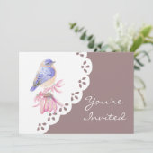 水彩東ブルーバードブルーバードアート 招待状 (スタンド正面)