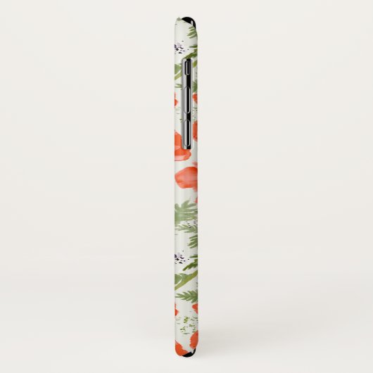 水彩東洋絵を描オレンジポピーの花 Case-Mate iPhoneケース (裏面/左)