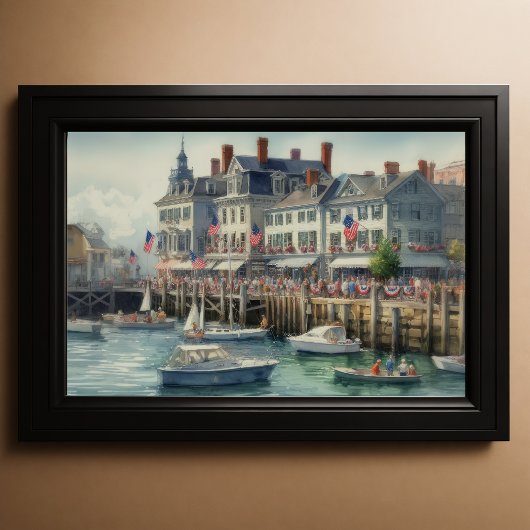 水彩東海岸の水景 ポスター