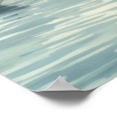 水彩東海岸の水景 ポスター (角)