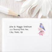 水彩東部ブルーバードブルーガーデンバード ラベル (インサイチュ)