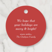 水彩松とホリーリースメリークリスマス フェイバータグ (裏面)