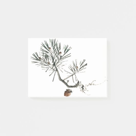 水彩松のクリスマス ポストイット (正面)