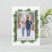 水彩松のフレームファミリーフォト シーズンカード (スタンド正面)