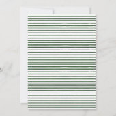 水彩松の冬の緑の赤素朴ちゃんシャワー 招待状 (裏面)