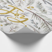 水彩松の小枝 ラッピングペーパー (角)