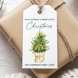 水彩松の書道インクスクリプト ギフトタグ