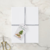 水彩松の書道インクスクリプト ギフトタグ (より糸付き)