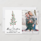 水彩松の書道インクフォトレッド シーズンカード (正面)