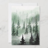 水彩松の木のクリスマスグリーティング シーズンカード (裏面)