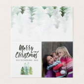 水彩松の木のクリスマス写真 (外部フラット)