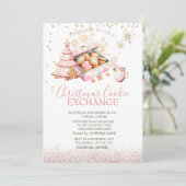 水彩松の木のジンジャークッキー　クリスマス 招待状 (スタンド正面)