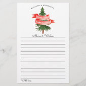 水彩松の木の小さなメリー赤ちゃんシャワー (正面)