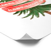 水彩松の木の小さなメリー赤ちゃんシャワー ポスター (角)