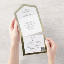 水彩松の木の森の山結婚の色