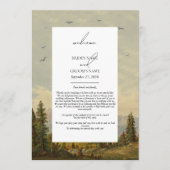 水彩松の木の森結婚の旅程 プログラム (正面)