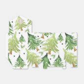 水彩松の木クラフトモダン素朴パーティー フェイバーボックス (折り畳みなし)