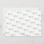 水彩松の木クリスマスホリデーフォト シーズンカード (裏面)