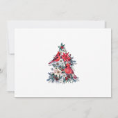 水彩松の木クリスマスホリデーランチョン 招待状 (裏面)