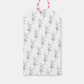 水彩松の木クリスマスホリデー ギフトタグ (裏面)