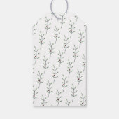 水彩松の木クリスマスホリデー ギフトタグ (裏面)