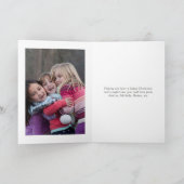 水彩松の木クリスマス写真 シーズンカード (内部)